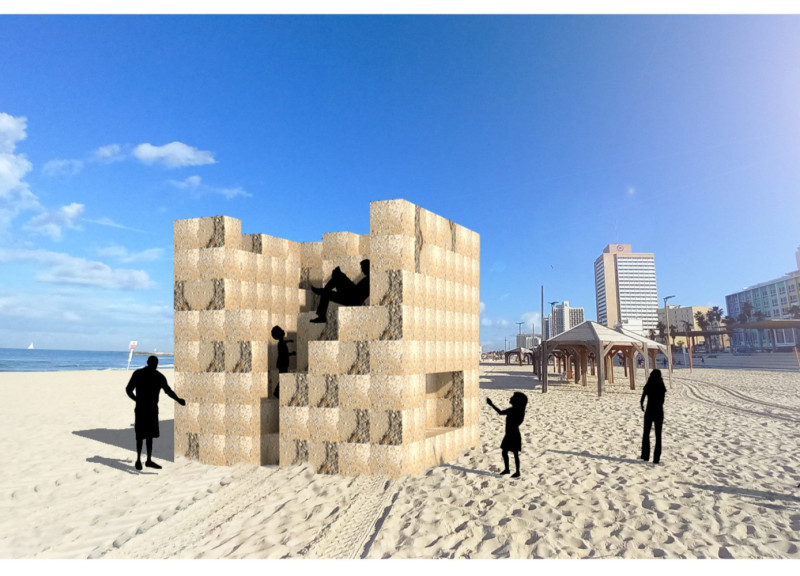 Modular Structure of Local Sand Capturing Coastal Light for Interactive Community Engagement