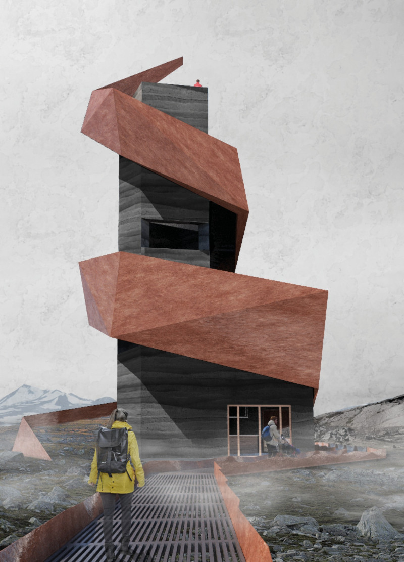 Charred Wooden Shingles and Cross-Laminated Timber Panels Comprising a Multifunctional Community Center  