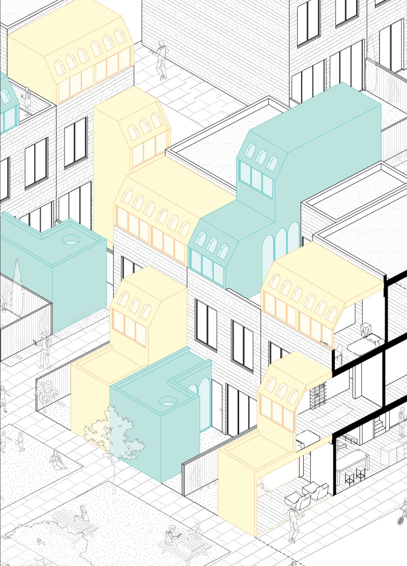 Charred Wooden Shingles and Brickwork Harmonizing Sustainable Housing Solutions  
