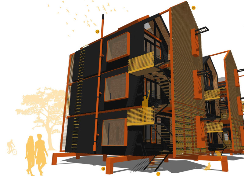 Vertical Living Spaces with Reclaimed Wood and Aerogel Insulation  