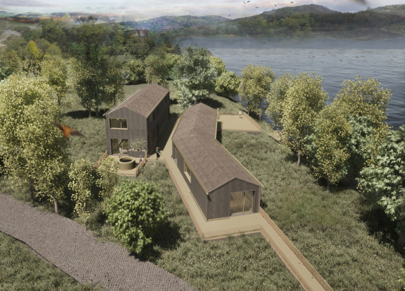 Thermal Insulated Community Hub Crafted with Straw Bale Construction and Timber Elements  