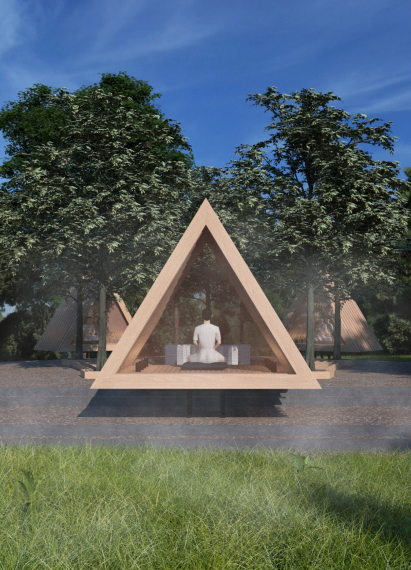 Charred Shingles and Modular Timber Create Serene Spaces for Reflection and Community  