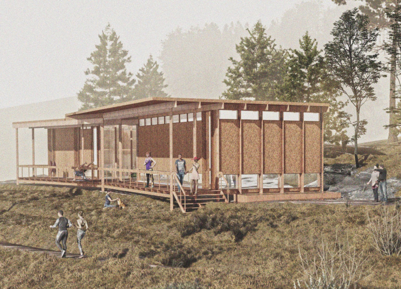 Floating Walls and Rainwater Harvesting in a Sustainable Timber Sanctuary  
