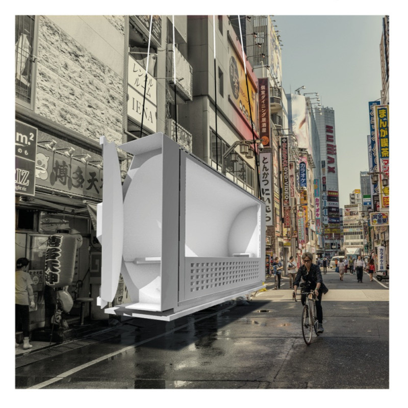Intelligent Glass and Mixed Concrete Retreat Designed for Walking Meditation