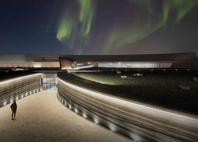 Weathered Corten Steel and Natural Stone Embrace in a Curvilinear Visitor Centre Hybridizing Landscape and Culture