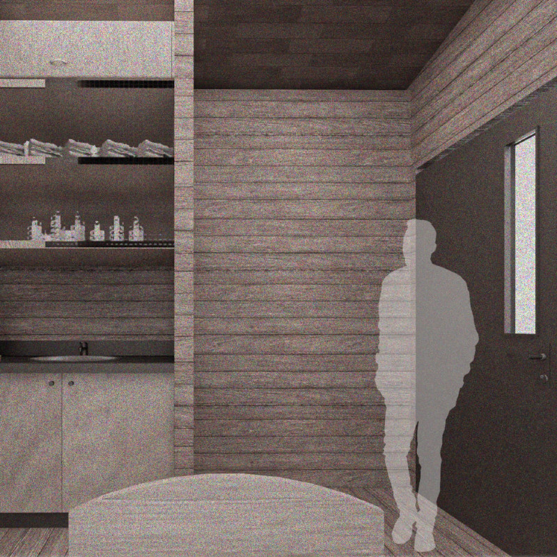 Cross-Laminated Timber Cabins with Charred Wooden Shingles Nestled in a Serene Valley