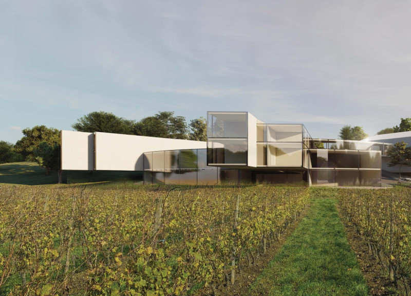 Charred Wooden Shingles and Glass Facades Embrace Vineyard Views in Sustainable Hospitality Retreat