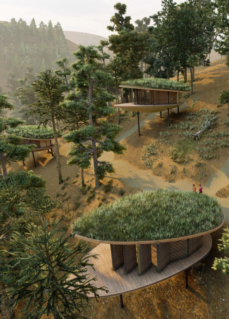 Biophilic Retreat Crafted from Agro-Waste Materials and Timber Louvres in the Serra da Estrela Mountains  