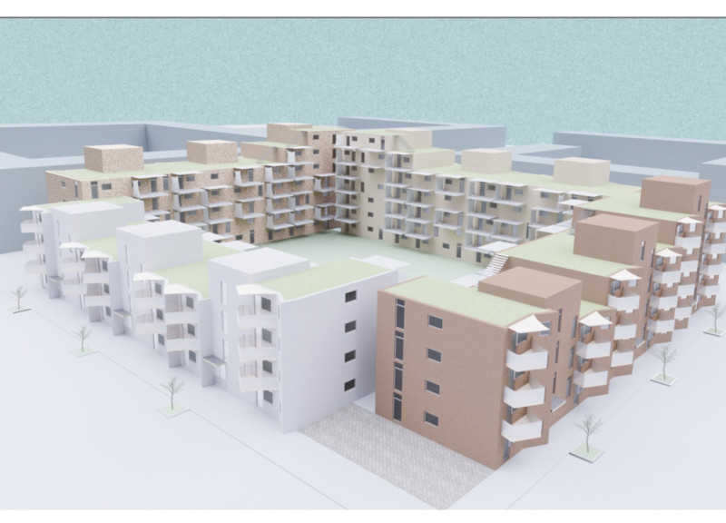Fibre Cement Cladding With Modular Stacking for Efficient Urban Housing