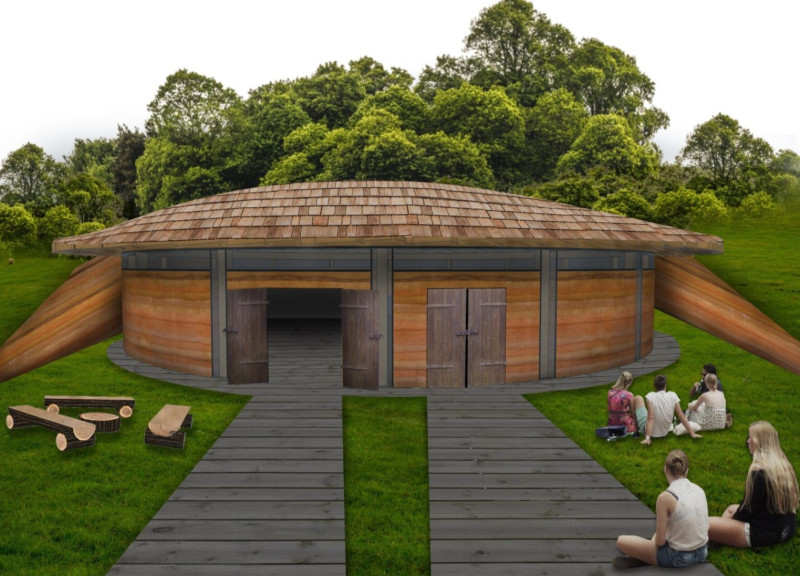 Rammed Earth Walls and Vertical Gardens Enhance Community Connectivity in Sustainable Design