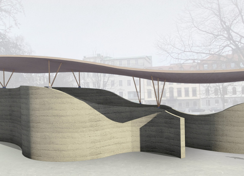 Rammed Earth Structure Embracing Community Engagement Through Local Materials  