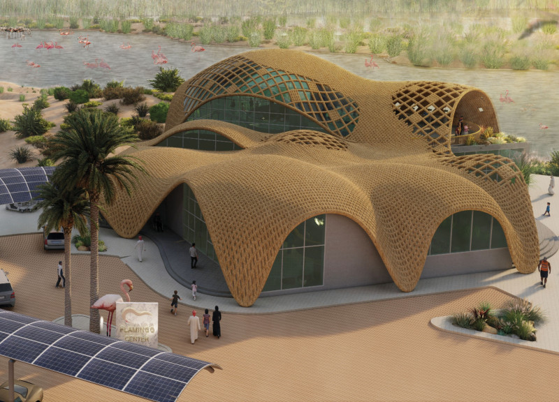 Educational Center Fostering Environmental Awareness Through Reed Construction and Organic Design Elements