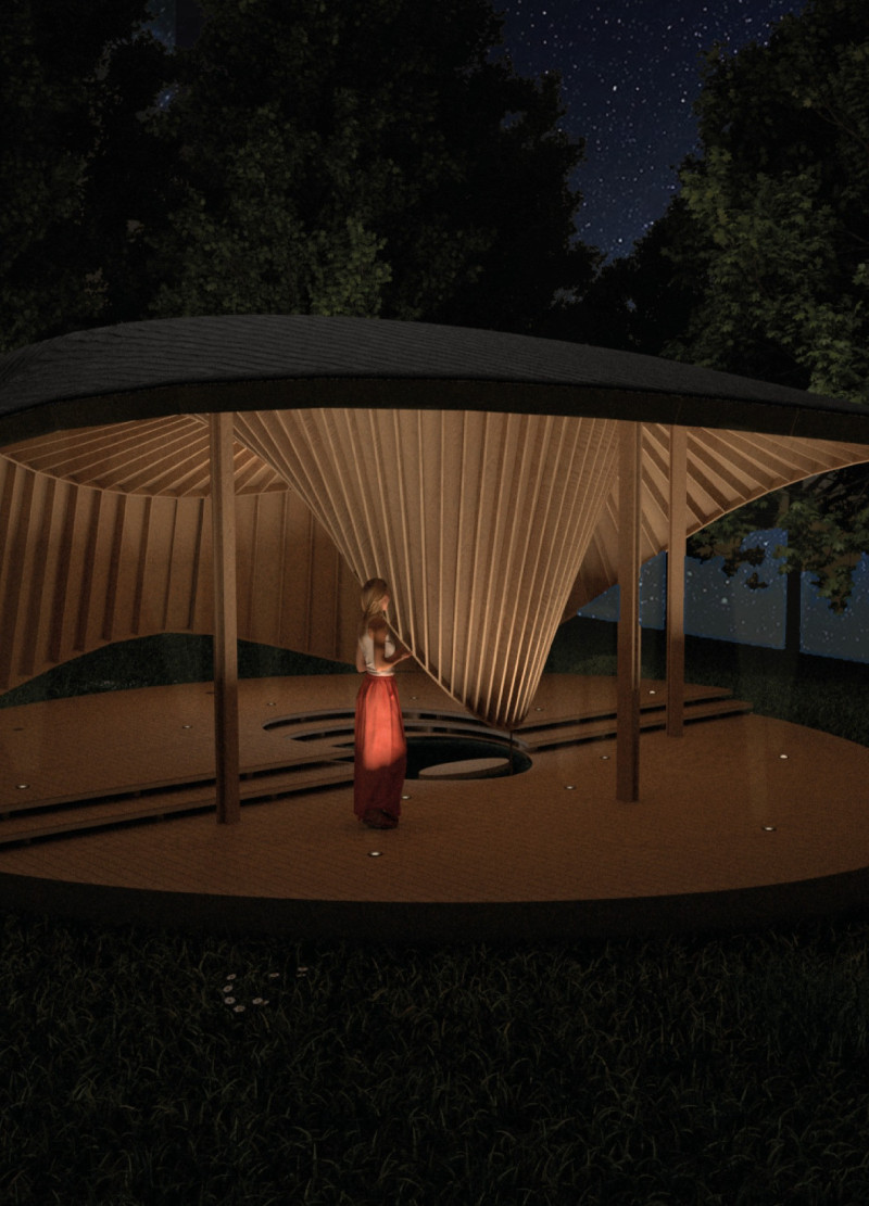 Charred Wood Retreat Integrating Solar Orientation and Natural Reflection in Coastal Landscape