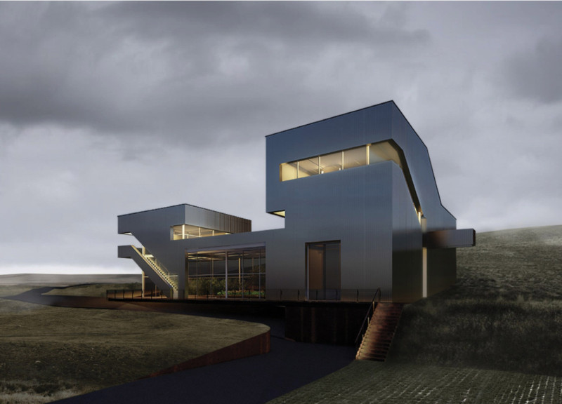 Charred Aluminum Facade and Terracotta Integration in a Sustainable Community Hub  