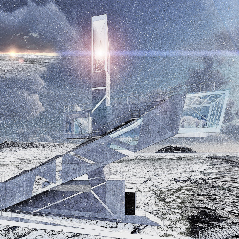 Floating Structure With Glazing and Aluminum Form Embracing Natural Landscapes