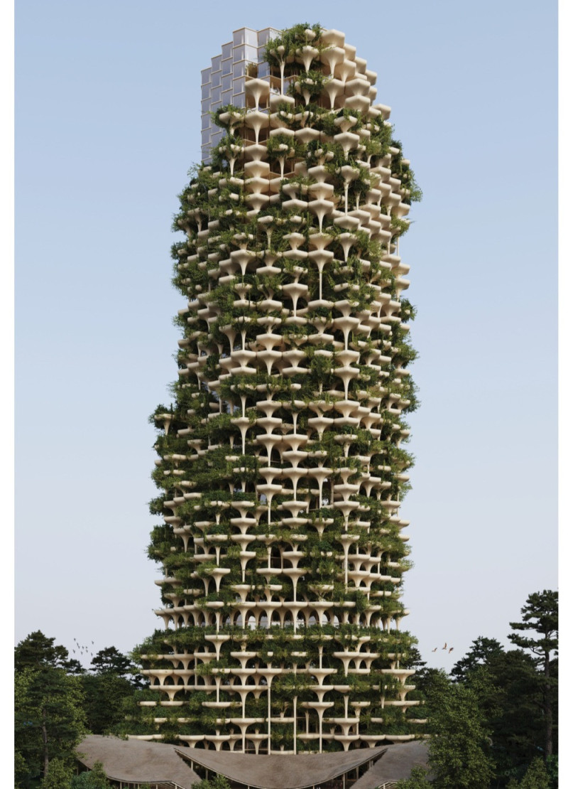 Charred Wooden Shingles and Cross-Laminated Timber Integrate with Nature in a Rainforest Community Hub