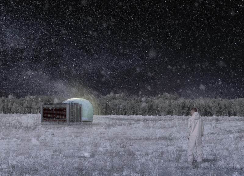 Sustainable Mining Outpost Featuring Recycled Shipping Containers and Hydroponic Living Solutions