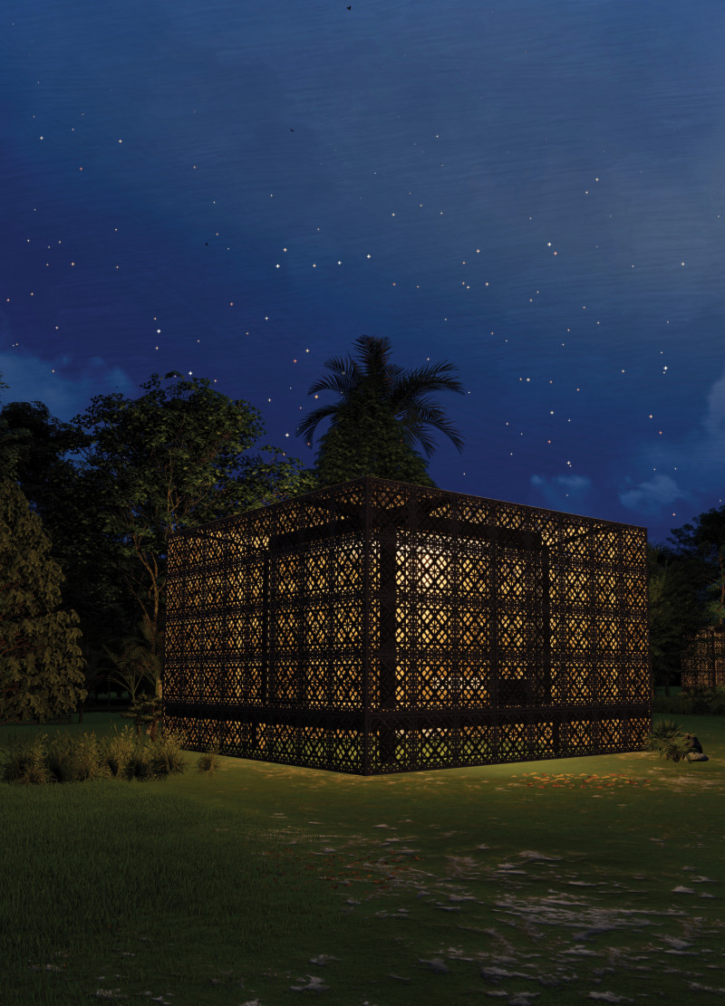 Lattice-Designed Bamboo Retreat Embracing Natural Light and Local Materials for Mindful Practice