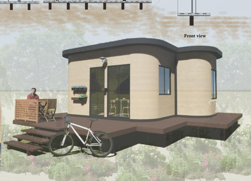 Hydro Insulated Timber Retreat Featuring Recycled Euro Pallets for Ecological Living