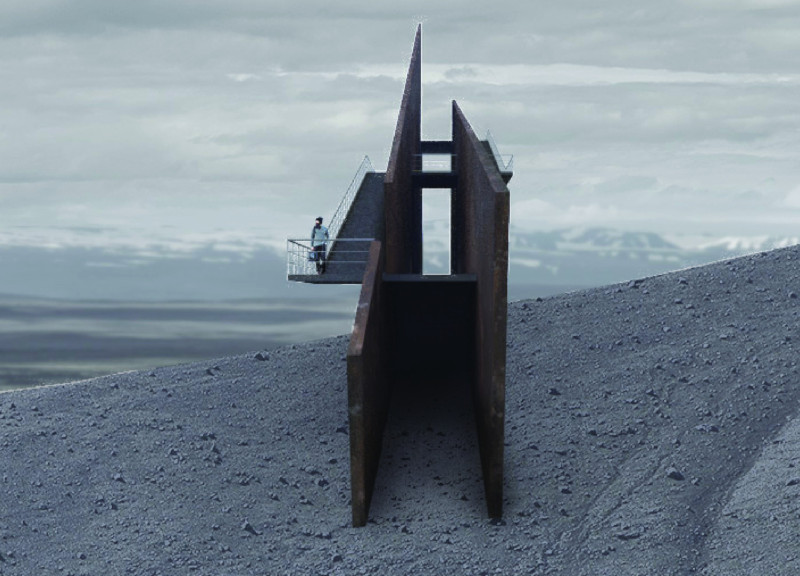 Corten Steel Forms That Embrace Erosion Within a Landscape Setting