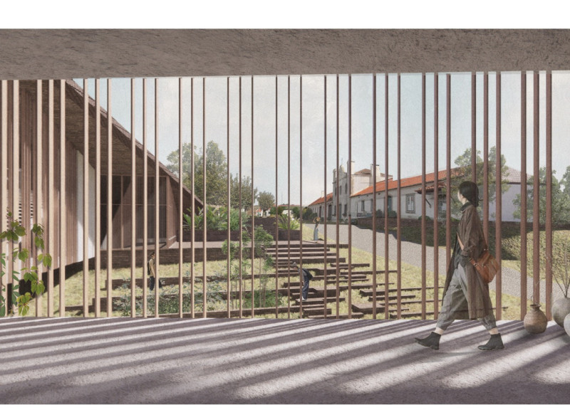 Cantilevered Roofs Dressed in Charred Wood Embrace Vineyard Views Within a Sustainable Hospitality Space