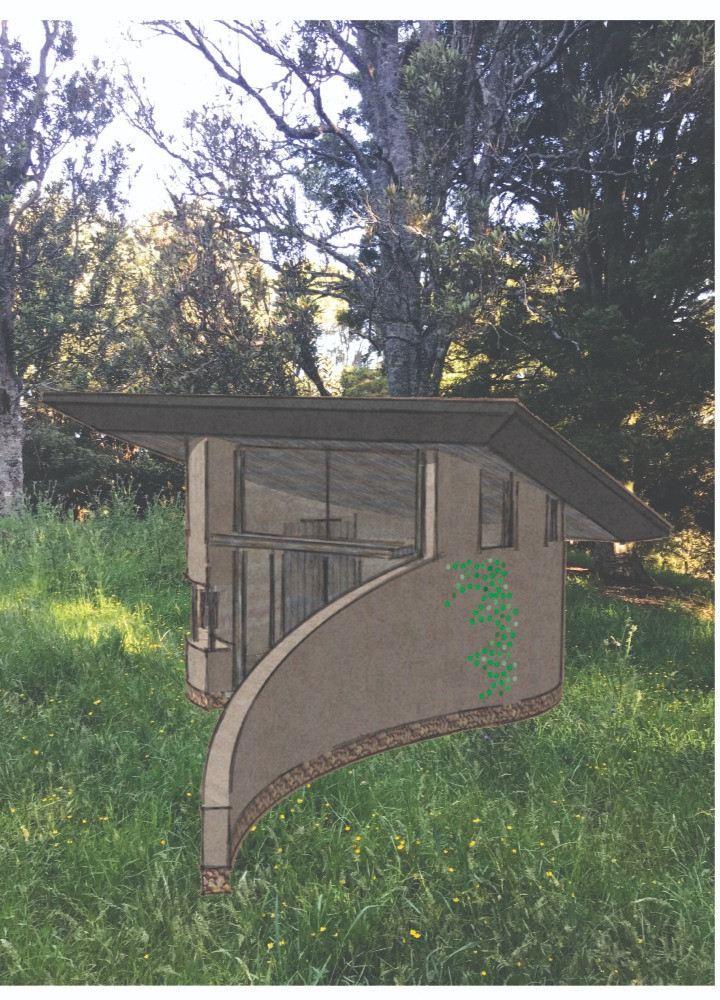 Flower Essence Processing Cabin Crafted From Hempcrete and Recycled Glass  