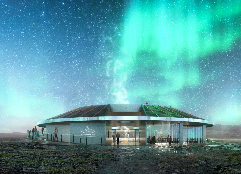 Centrally-Heated Community Space With Expansive Glass Facade and Natural Wood Accents