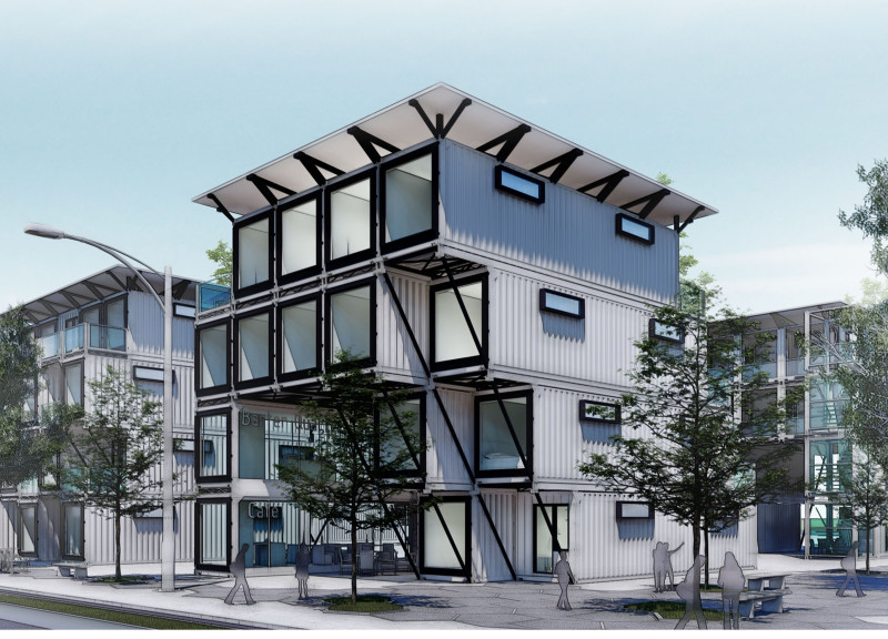 Charred Wooden Shingles and Modular Construction Bring Community Spaces to Urban Living