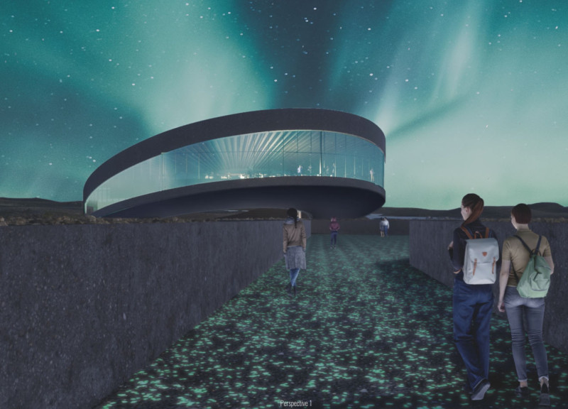 Luminescent Pathways and Volcanic Concrete Embrace Nature in A Visitor Experience Center