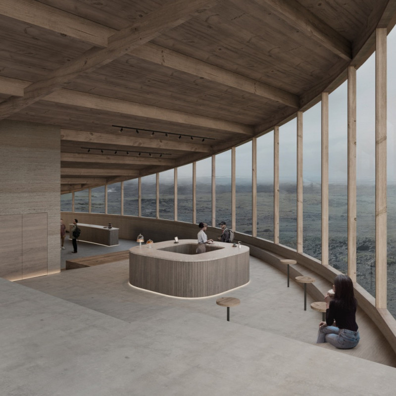 Geothermal Cinema Enveloped in Reinforced Concrete with Expansive Views and Natural Timber Elements