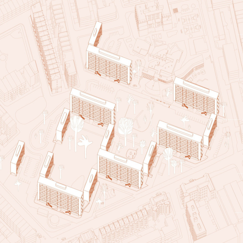 Charred Wooden Shingles and Concrete Facades in a Community-Centric Urban Housing Initiative  