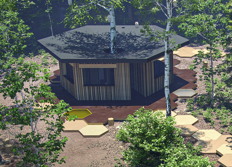Charred Wooden Shingles and Cross-Laminated Timber Create a Versatile Community Hub