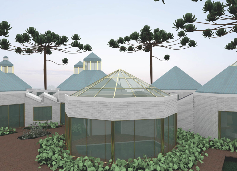 Hexagonal Modular Design Featuring Natural Wood Distinction for Palliative Care Facility