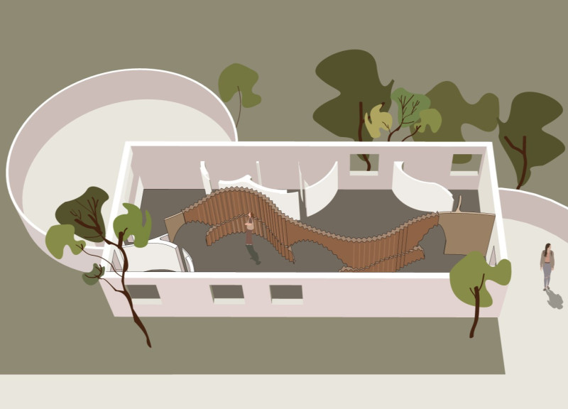 Tactile Living Spaces Featuring Curved Wood Elements and Flexible Layouts for Enhanced Community Engagement  