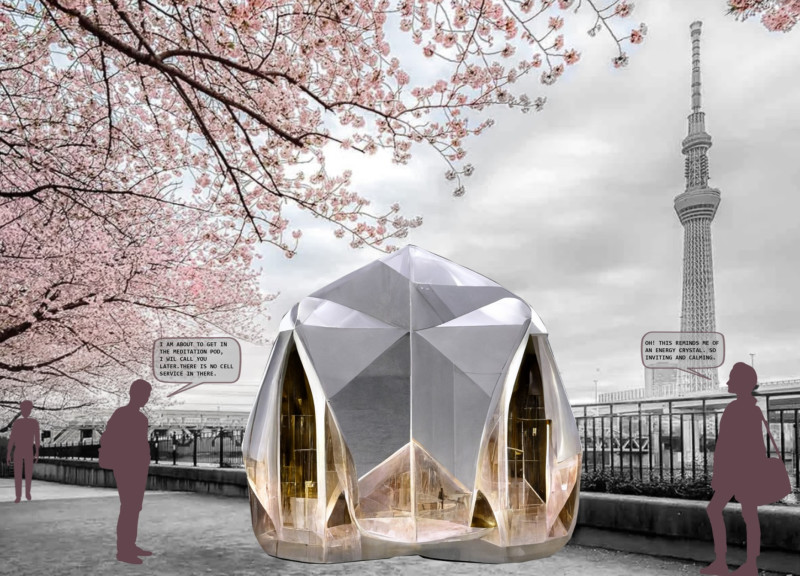 Crystalline Spaces Crafted With Natural Wood Elements for Urban Serenity