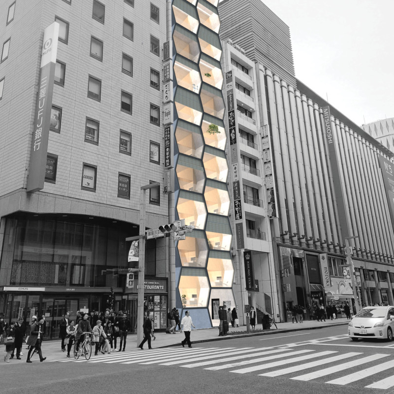 Hexagonal Living Units Crafted from Concrete and Steel for Sustainable Urban Co-Housing  
