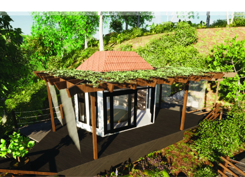 Timber Structure Embracing Natural Elements With Sustainable Clay and Limestone Integration  