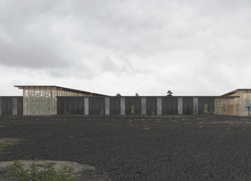 Transparent Polycarbonate Enclosure Enhances Community Interaction in Timber Framework  