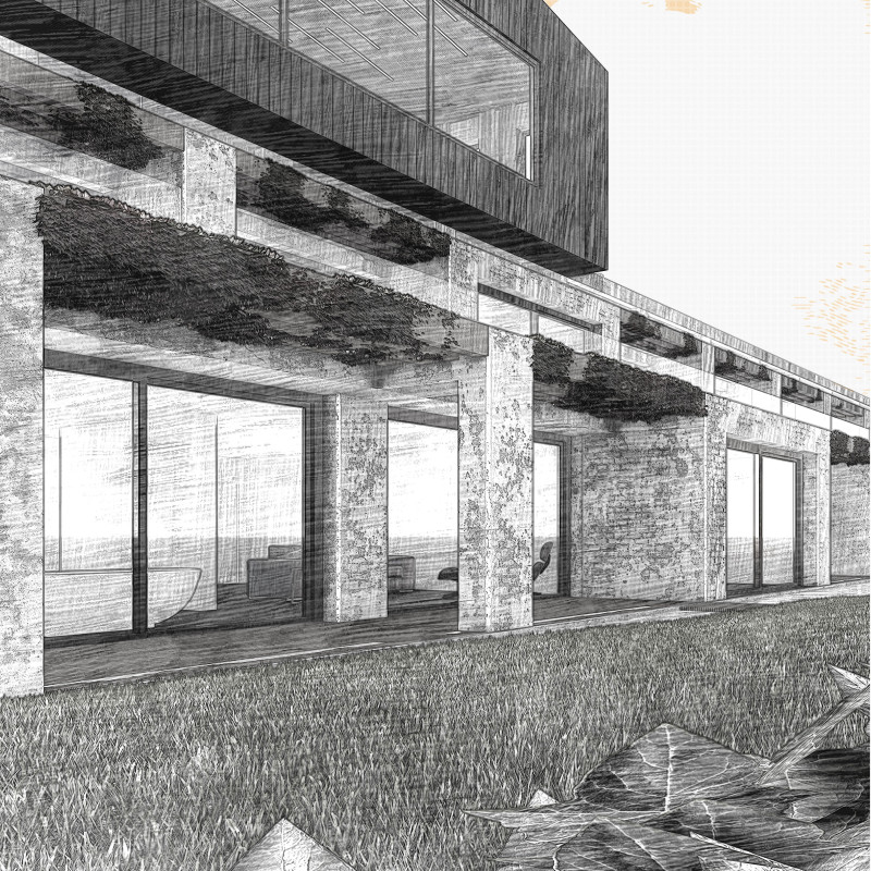 Charred Wooden Shingles and Natural Stone Create Seamless Integration With Vineyard Landscape in Sustainable Hospitality Space