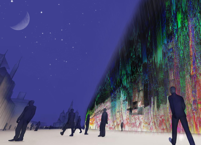 Dynamic Facade of Fiber Optics Enhances Community Interaction Through Light and Space
