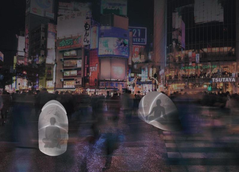 Translucent Polymer Cabins Embracing Mindfulness in Tokyo's Urban Landscape