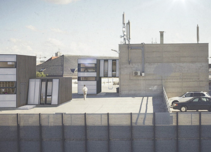 Sustainable residential home featuring cross-laminated timber and dynamic green roof integration