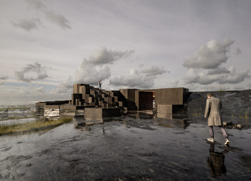 Basalt-Inspired Visitor Center Crafted with Cross-Laminated Timber Panels and Expansive Glass Facades