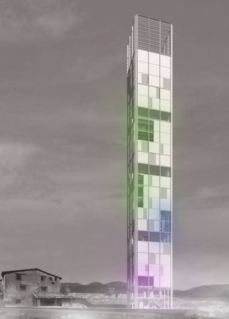 Microperforated Steel Panels and Vertical Integration in a Dynamic Urban Landmark