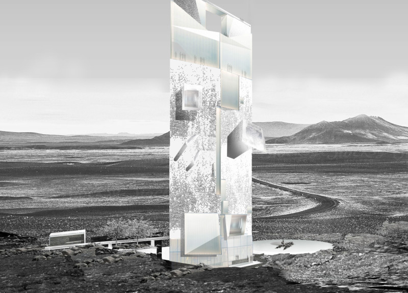 Foamed Aluminum Facade and Basalt Integration in a Scenic Observation Structure  
