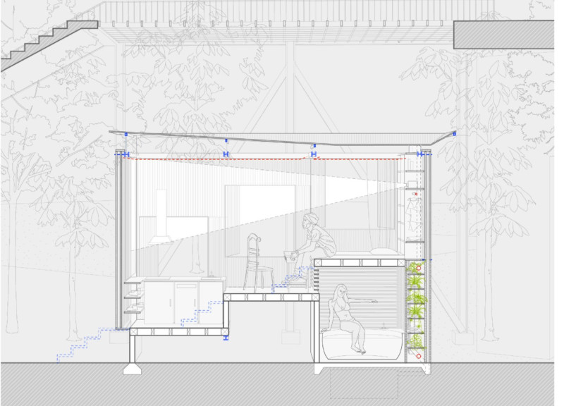 Hydroponic Integration within Steel-Frame Living Spaces Utilizing Transparent Polycarbonate Panels  