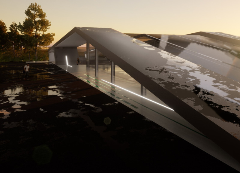 Geothermal Systems and Photovoltaic Roofs in a Landscape-Integrated Visitor Center