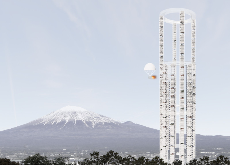 Charred Wooden Shingles and Reinforced Concrete Create a Seismic Resilient Vertical Community  