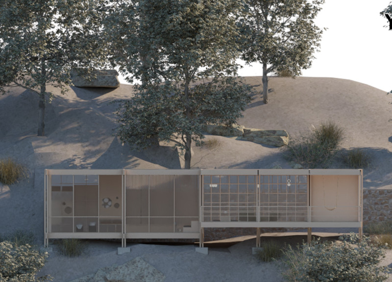 Ceramic-Tiled Sanctuary With Cliffside Views Integrating Local Timber and Natural Stone