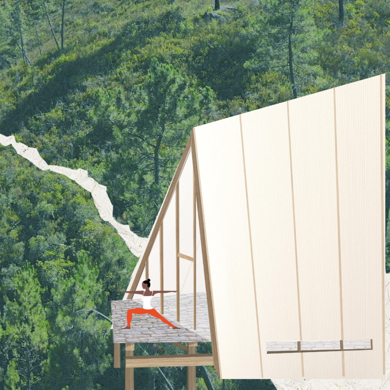 Charred Wooden Shingles and Cross-Laminated Timber Panels Define a Sustainable Community Space  